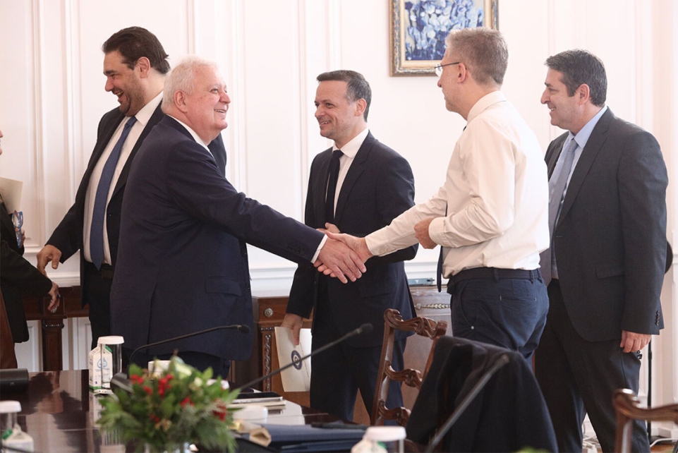 Ολοκληρώθηκε η συνάντηση Μητσοτάκη - Δούκα στο Μαξίμου - Τι συζήτησαν