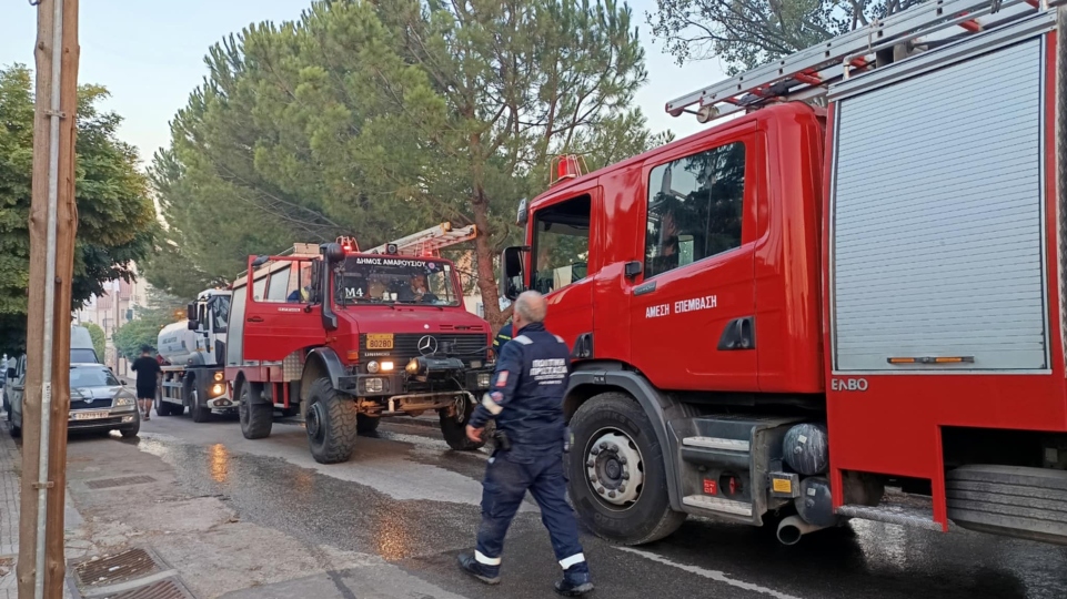 Άμεση και συντονισμένη κινητοποίηση του Δήμου Αμαρουσίου στην πυρκαγιά του Κρυονερίου